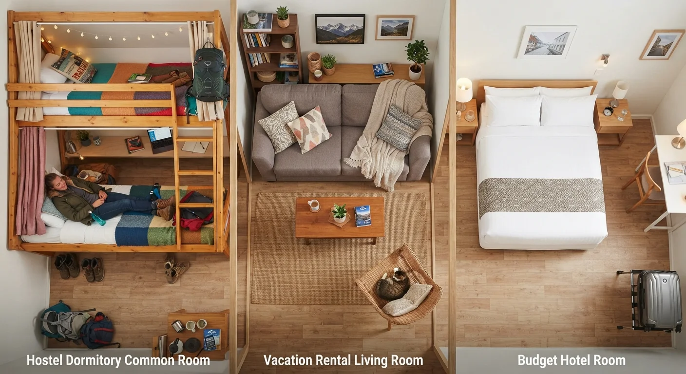 Accommodation Trade-Offs: Hostels, Vacation Rentals, and Budget Hotels Compared