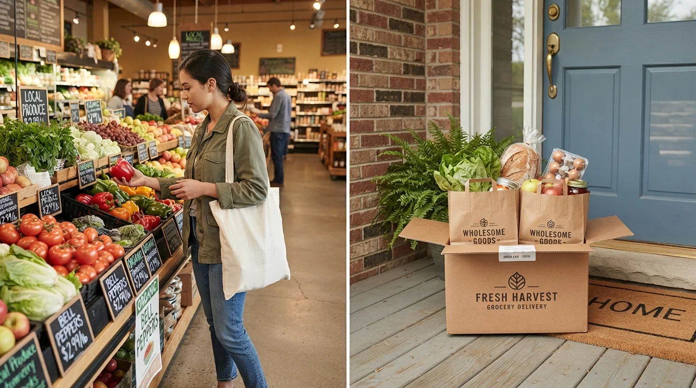 Grocery Shopping: Delivered to Your Door or Picked From the Shelf?